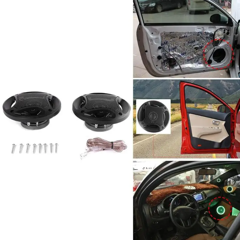 1 пара, 4 дюйма, 250 Вт, автомобильный коаксиальный Hifi динамик, автомобильная дверь, авто аудио, стерео, полный диапазон частот, Hifi громкий динамик s