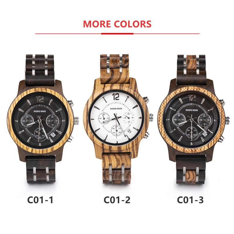 DODO олень светящиеся руки деревянные часы с зеброй женские роскошные Ретро дизайн чехол многофункциональные наручные часы подарок для дам C01