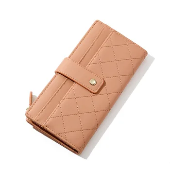 

Women Long Wallet Solid Color Fashion Phone Wallet Clutch Lady Purse Zipper Phone Pocket Card Holder