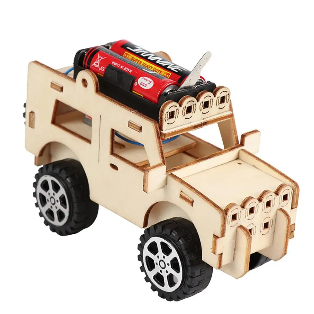 Kuulee DIY робот мини-игрушечный автомобиль комплект подвижный джип форма игрушка обучающая хобби автомобиль набор игрушка