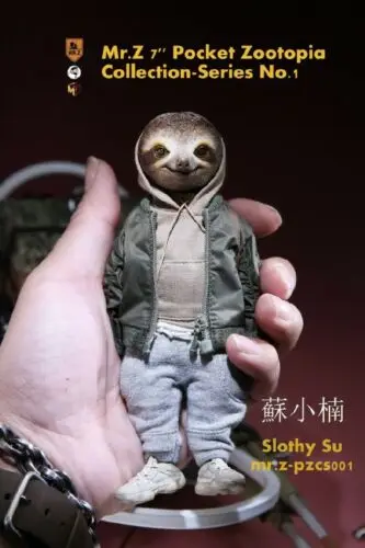 " карманная коллекция Zoo topia Series No.1Cute фигурки животных игрушечные модели WoHe Ma/LaLa Ko/Ленивый Su/Porky Zhu с базовым ящиком - Цвет: Slothy Su