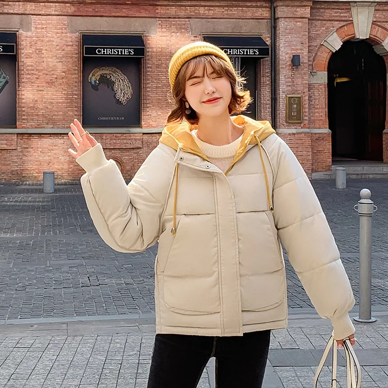 

Photo Shoot 2019 Autumn And Winter New Style down Jacket Cotton-padded Clothes Student Short Cotton-padded Clothes down Coat Onl