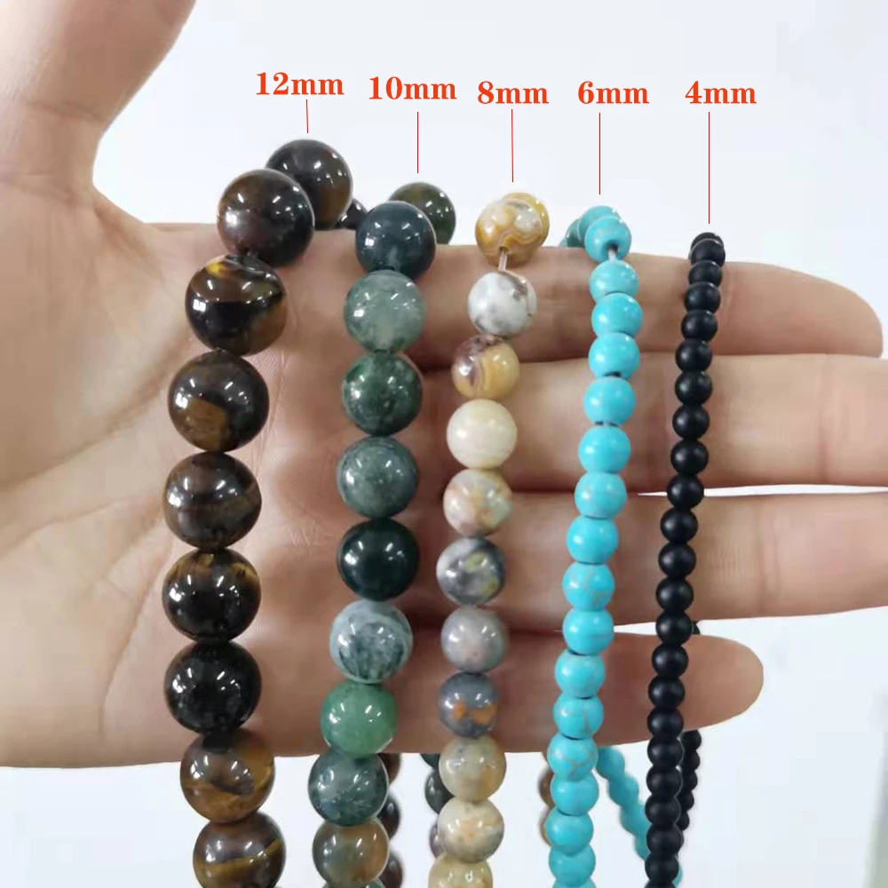 Black Lava Beads Natural Volcanic Rock Stone Beads For Jewelry Making  Handmade DIY Necklace Bracelat 8mm 4/6/10/12mm Loose Bead - AliExpress