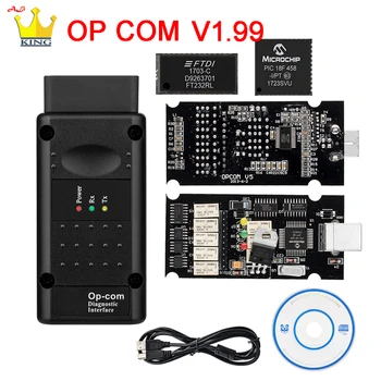 

new V1.99 OPCOM for opel OP COM interface with PIC18F458 FTDI FT232RL OP-COM opel Diagnostic scanner professional Opcom 1.99