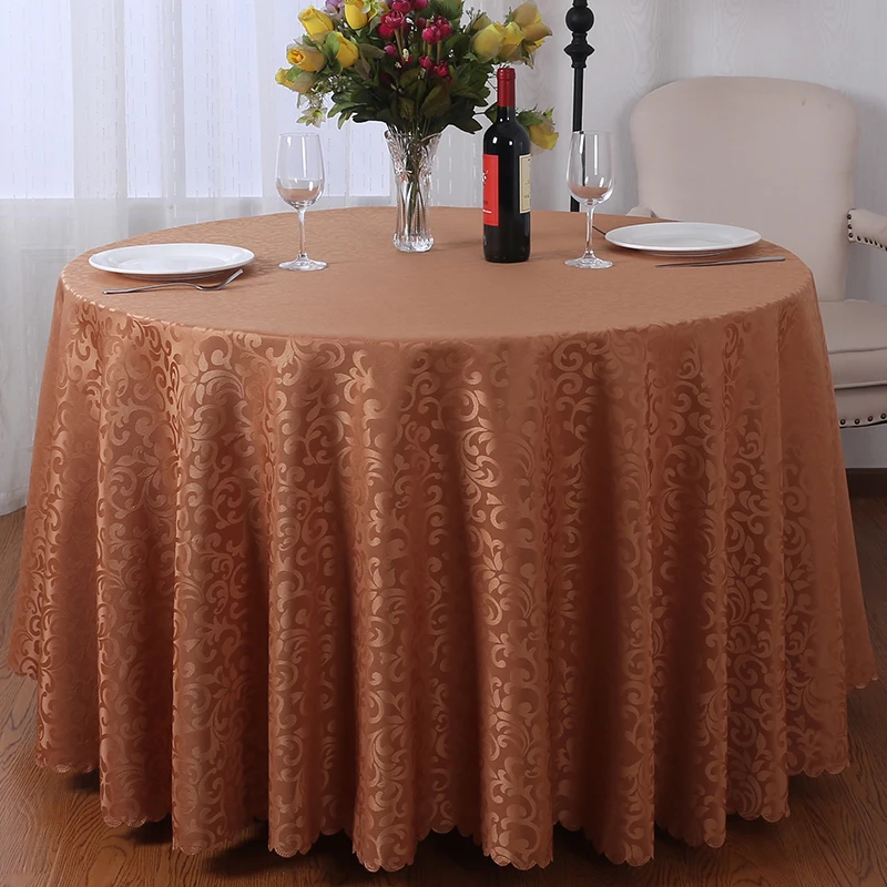 Custom Size Wedding Table Cloth Rectangular Solid Round Tablecloth Table Cover For Christmas Birthday Party Hotel Decoration