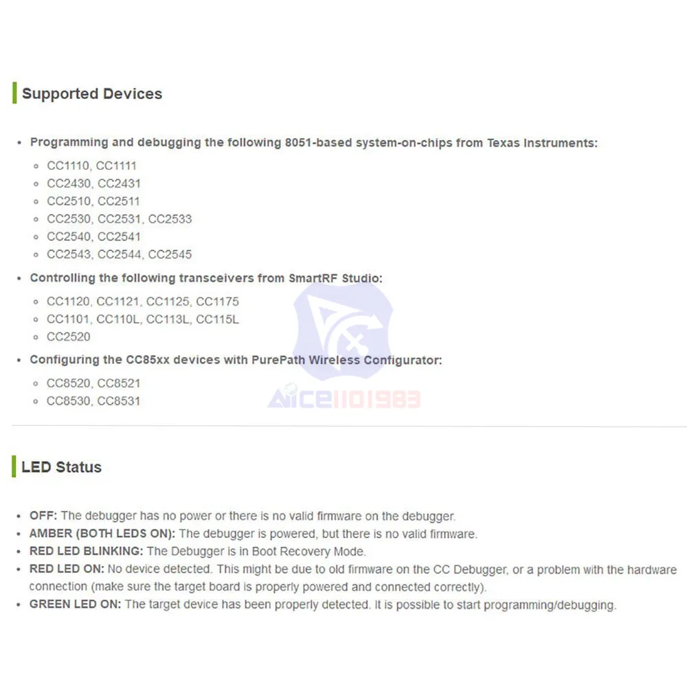 Bluetooth Zigbee эмулятор cc отладчик программист 2540 2541 2530 протокол анализ 8051 на основе