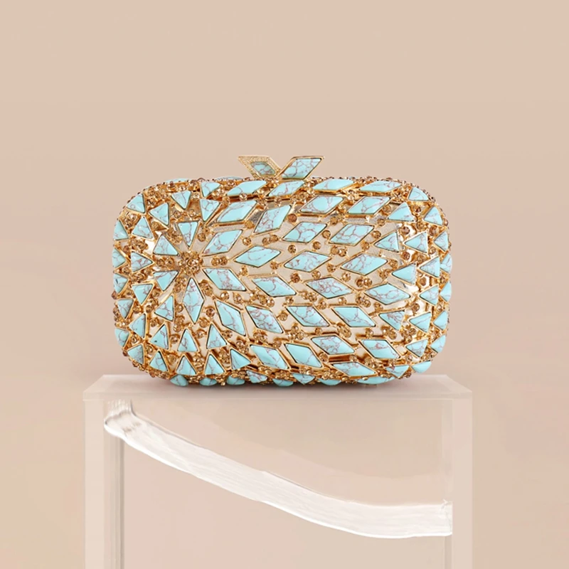 XIYUAN женский клатч с кристаллами и металлическими стразами, сумочка Minaudiere, вечерняя сумочка с бриллиантами, Свадебный клатч, сумочка, вечерние сумки