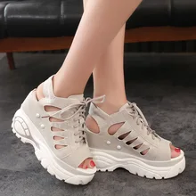 

2020 Summer Women Sandals High Heels Shoes Woman Wedges Fashion Platform Sandals Lace-up Gladiator Ladies Shoes Sandalias Mujer