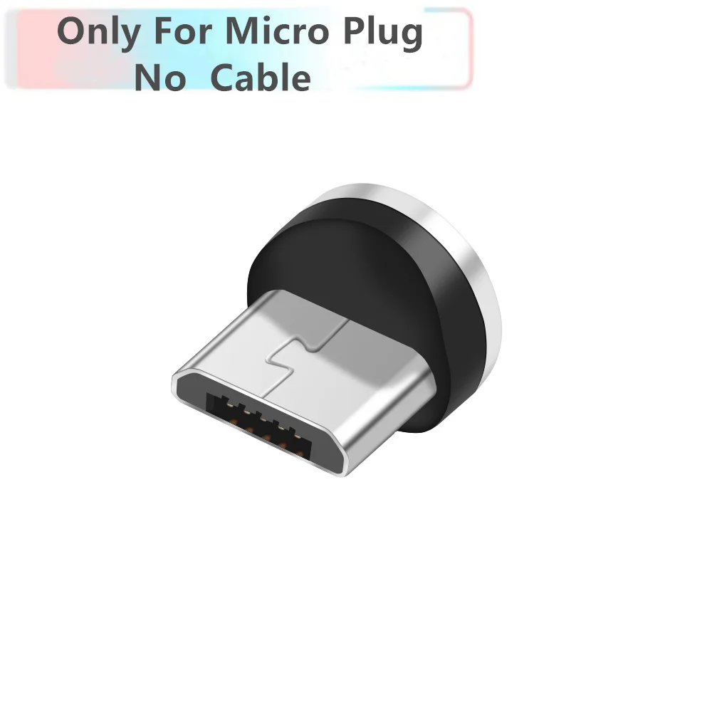 Only Micro USB Tip 1 м 2 м Магнитный кабель usb type C для huawei P30 samsung Micro USB кабель Быстрая зарядка USB шнур для iphone 11 Магнитный зарядный кабель - Цвет: Only Micro USB Tip