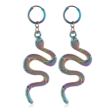 

Women's Punk Style Animal Snake Earrings for Women Boho Colorful Female Animal Earrings pendientes Cocktial Party Jewelry