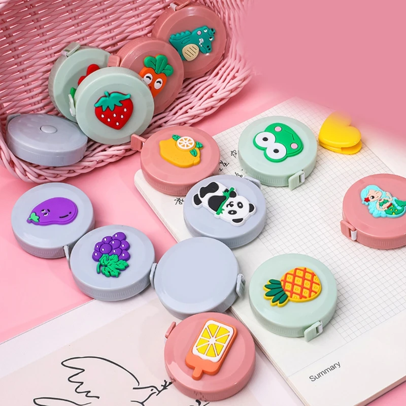 Cartoon 150cm/60" Tape Measures Portable Retractable Ruler Children Height Ruler Centimeter Inch Roll Sewing Tailor Tape Measure tape measure measuring tape measuring ruler