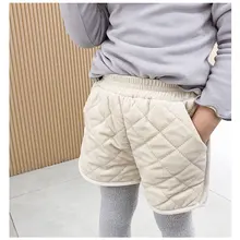 Новое поступление, утепленные шорты для девочек, модные шорты для маленьких девочек на осень и зиму, детская одежда, От 2 до 7 лет