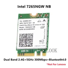 Carte WiFi sans fil n7265nb 7265NGW NB double bande 2.4G/5Ghz, wi fi 300Mbps, Bluetooth 4.0 802.11N 2x2 NGFF M.2, référence 756747 – 001