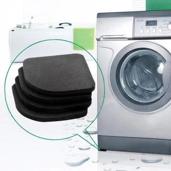 

4PCS/Set Black Rubber Leg Anti-Vibration Non-Slip Mat Refrigerator Chair Desk Feet Mats Washing Machine Shock Absorbing Pads