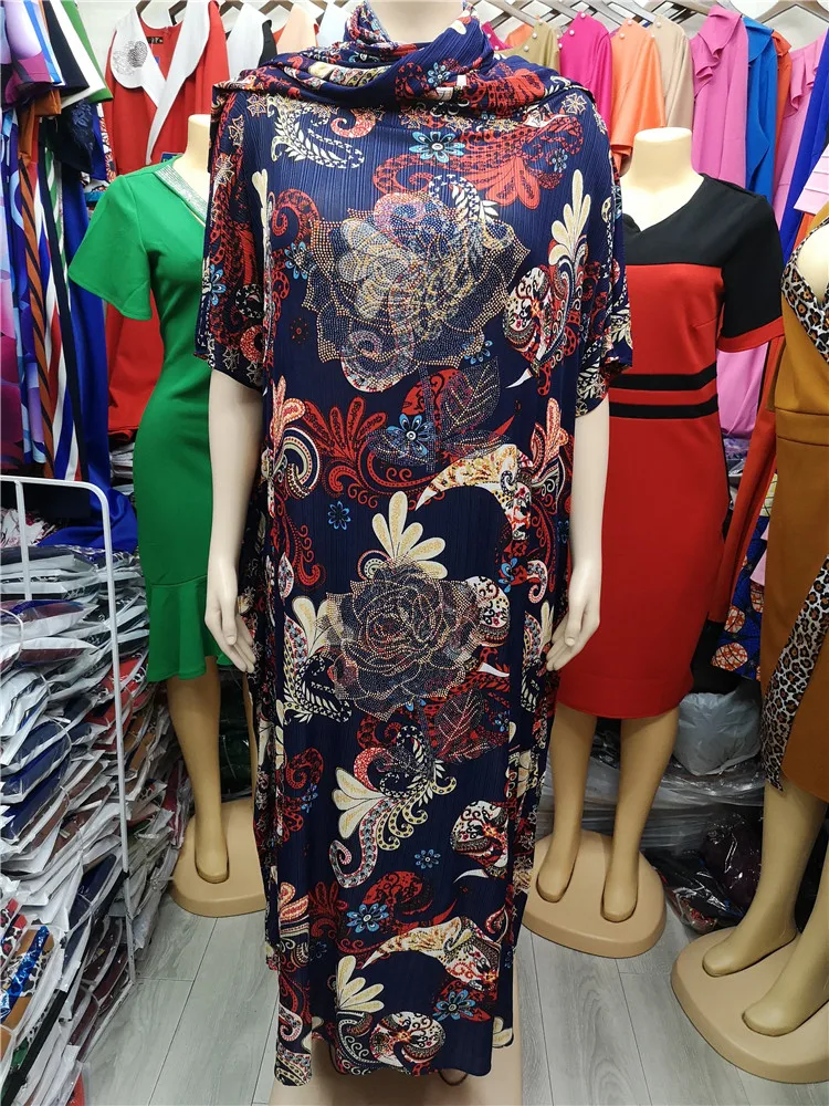 Длина: 135 см, ширина 166 см свободный размер шелковое платье с принтом модное летнее женское шелковое платье-Кафтан африканская одежда