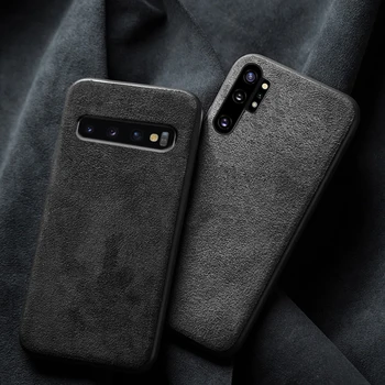 

Leather case for Samsung Note 10 plus 10+ A50 A70 A40 A60 A20 A30 cover shockproof Suede fabric capa for samsung galaxy s10 plus