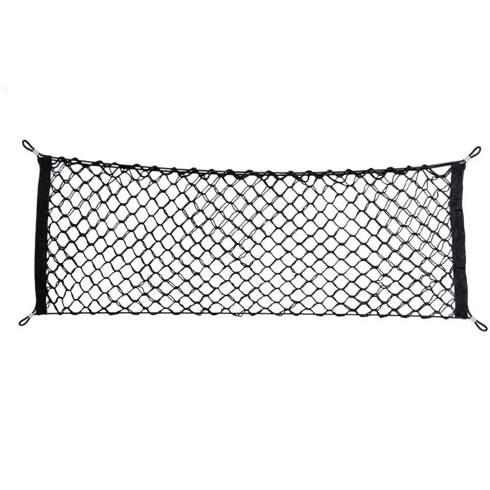 Car Trunk String Bag Car Mounted Universal Trunk Storage Network Car Velcro Double Layer Trunk Storage Bag