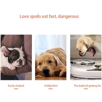 

Pets Slow Food Feeder Bowl Food Grade Plastic Non-slip Slow Anti-Smashing Slow Dog Feeder Dog Feeder Accessories Dog Supplies