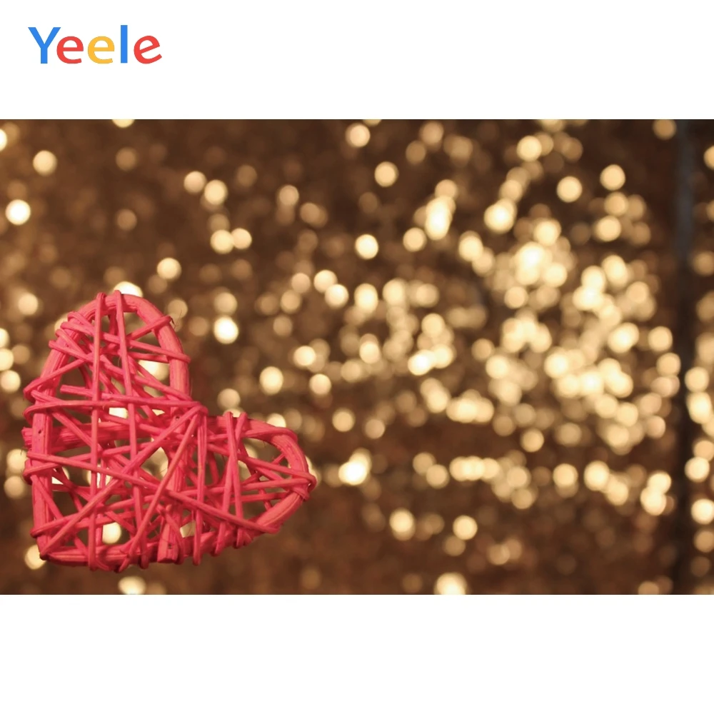 Yeele Light Bokeh Red Heart Wedding Backgrounds Photographic Vinyl Photophone Photography Backdrops For Photo Baby Studio Props |