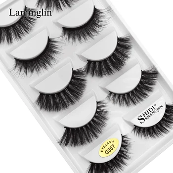 

3D mink lashes mix false eyelashes 5 pairs natural mink eyelashes makeup eyelash Extension Fake eye lashes long thick handmade