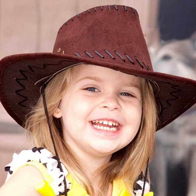 Sombreros de vaquero niños niñas, sombrero de vaquero a la moda, disfraces cuero para fiesta, novedad - AliExpress