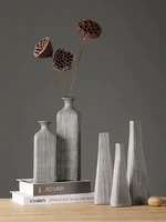 Creative Resin Vase for Home Decoration, Nordic Grey Flower Bottle, Minimalist Decor Crafts, Living Room Accessories 2