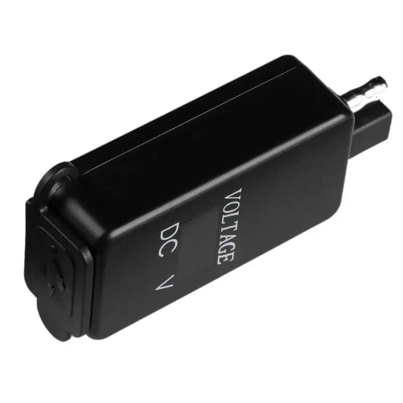 SAE адаптер зарядного устройства с двойным USB с вольтметром для автомобиля мотоцикла DC 12 В 24 в простой дизайн и удобная замена