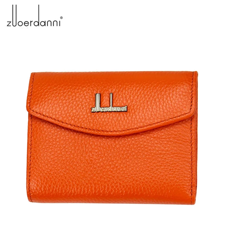Women Small Wallet Female Tri-fold Genuine Leather Short Purse for Money Bags Card Holder Lady Mini Slim Wallets Candy Color | Багаж и