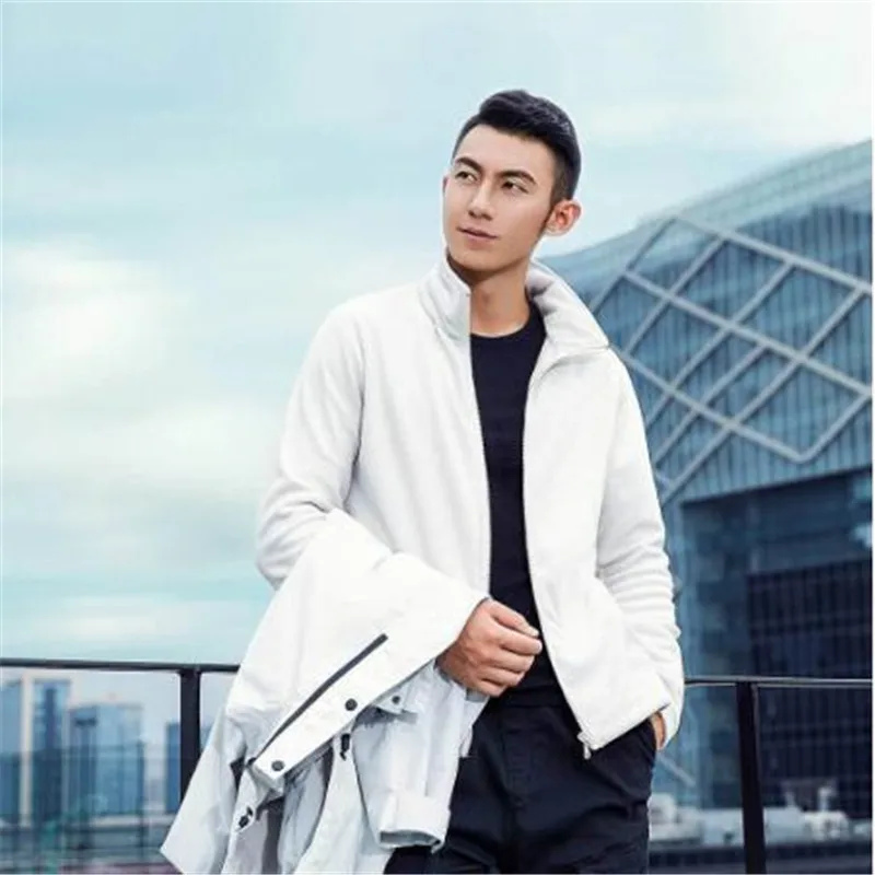 New Xiaomi ULEEMARK Travel Jacket 3 in 1 Detachable Waterproof Coat Hooded Outdoor Mid-Long Coat For Autumn Winter