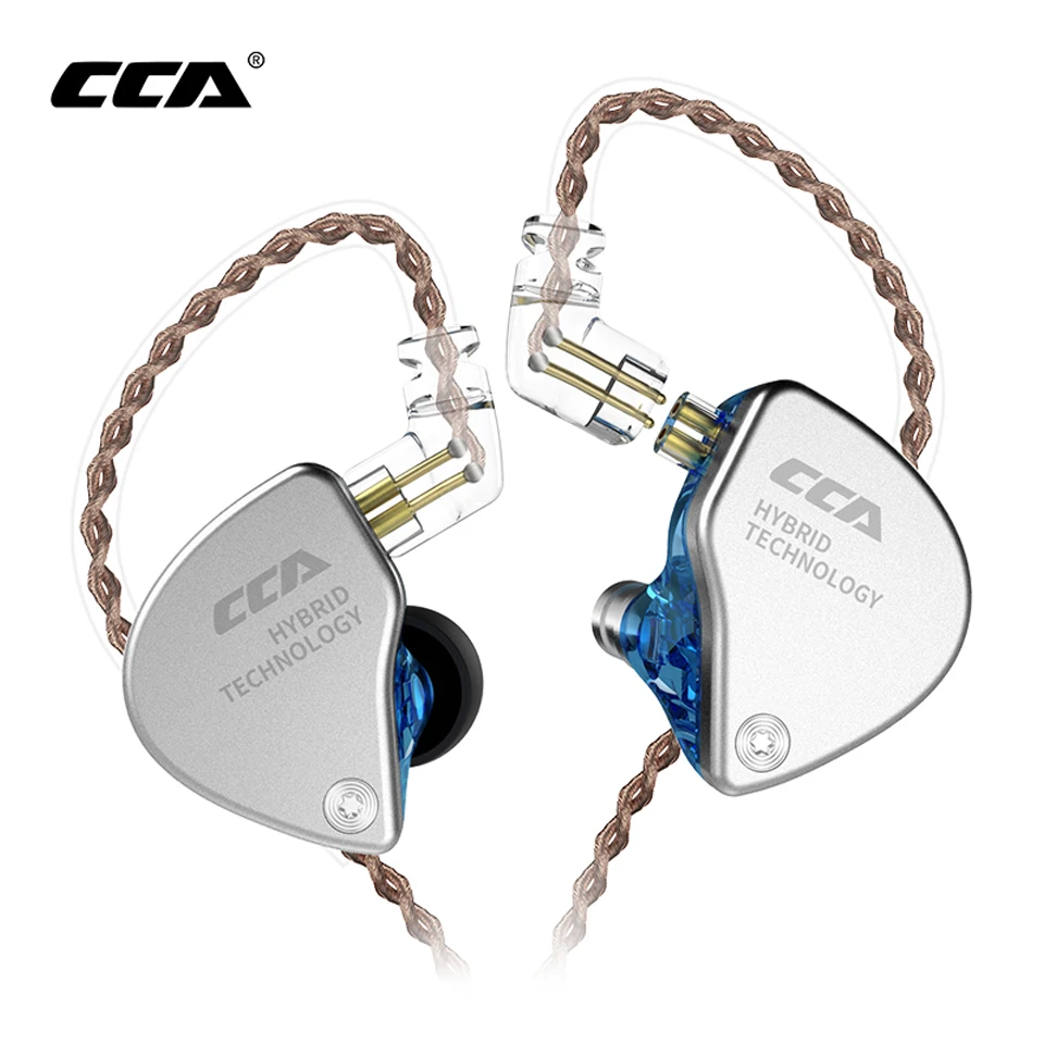 Наушники CCA CA4 1BA + 1DD гибридные наушники вкладыши со съемным 2 контактным кабелем