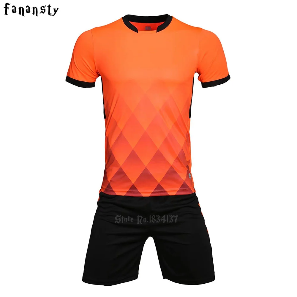 Men Soccer Jerseys Adult Black Training Game Jerseys Breathable Quick Dry Football Shirts Running Short Sleeve Clothes Custom