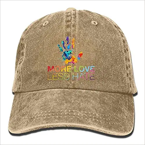 Больше Love Less Hate Gay Pride винтажная вымытая окрашенная хлопковая саржа