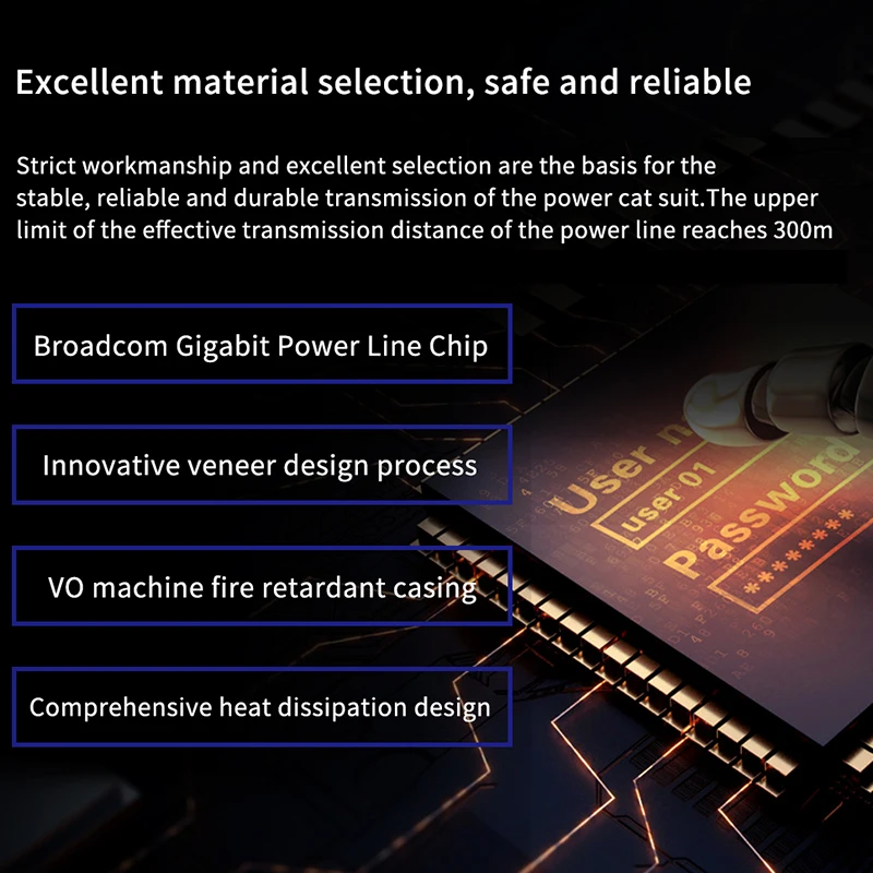 JSMAX JSPH3 комплект AV1000 гигабитный адаптер линии питания Poweline 1000 Мбит/с Ethernet PLC