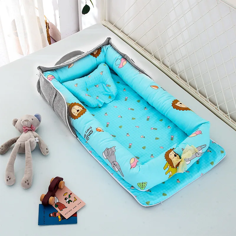 Переносная детская кроватка, дорожная кровать, складная детская кровать, сумка для переноски малыша, многофункциональная сумка для хранения для ухода за ребенком - Цвет: Animal Paradise
