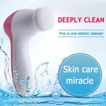 

Multifunctional Facial Cleanser 5 in 1 Brush Skin Pore Electric Face Technical Vibration Wash for Cleaning Face Care