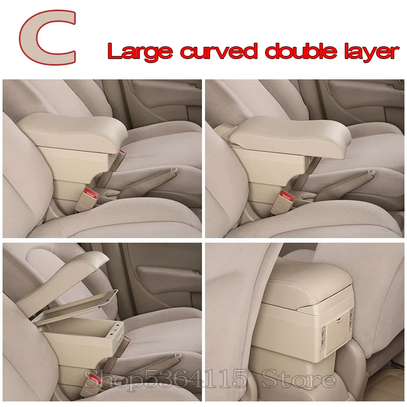 For Hyundai Elantra Touring I30 I30cw Armrest Box Auto Interior Parts Centre Console Storage Box 2008 2009 2010 - Название цвета: beige