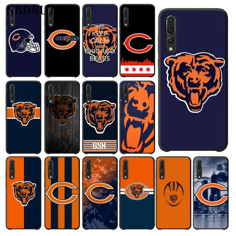 

NBDRUICAI Chicago Bears rugby Silicone Phone Case Cover for Huawei P9 10 lite P20 pro lite P30 pro lite Psmart mate 20 pro lite