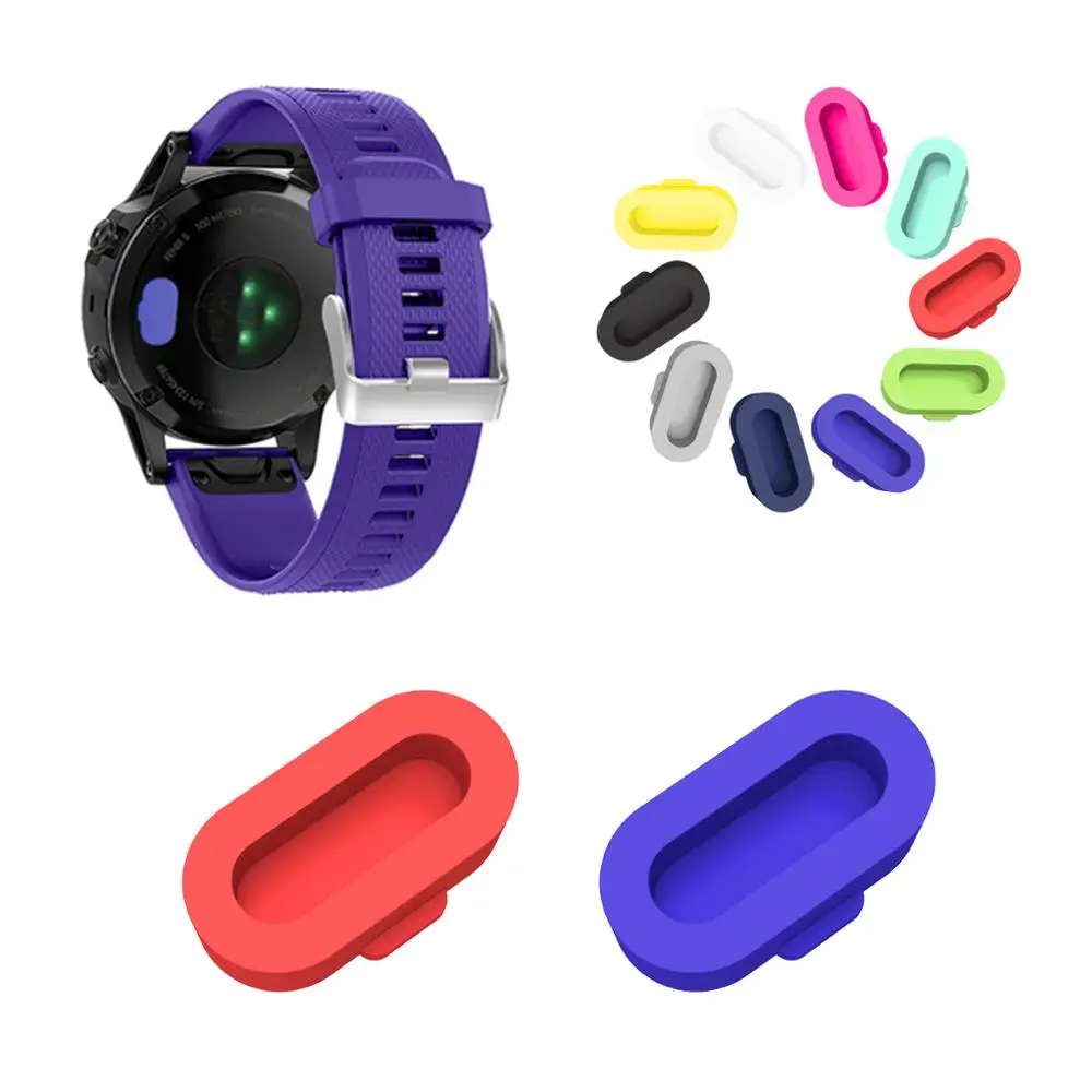 

10 Colors Silicone Dustproof Plug Cover Case for Garmin Vivoactive 3 4 4S Fenix 6 6S 6X 5 5X 5S Forerunner 935 Watch Accessories