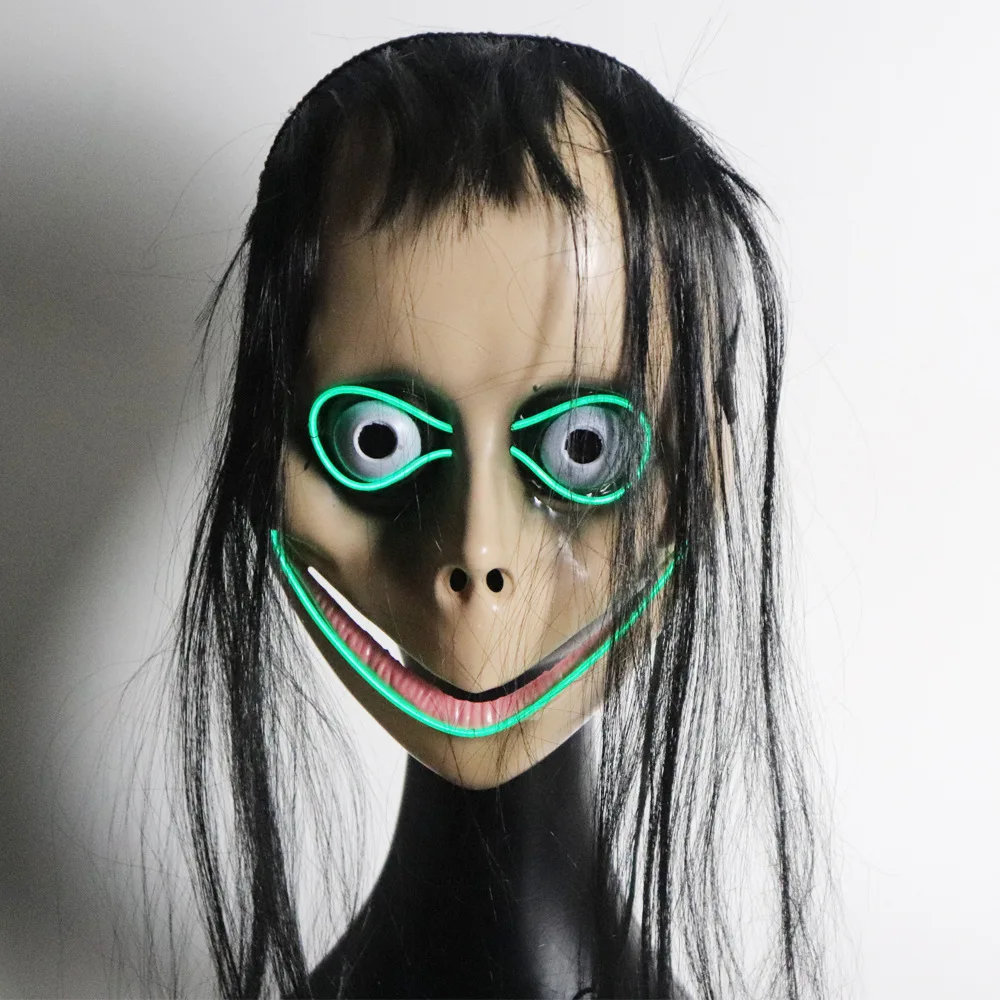 Новая игра Momo Sterna для девочек косплей реквизит светодиодный маски страшные шлем с изображением призрака птичий клюв пластиковая маска Страшные вечерние реквизиты для Хэллоуина Горячая