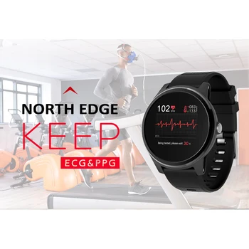 

NORTH EDGE Smart Watch Sport Fitness Activity ECG PPG Blood Pressure Heart Rate Monitor Wristband IP67 Waterproof Band