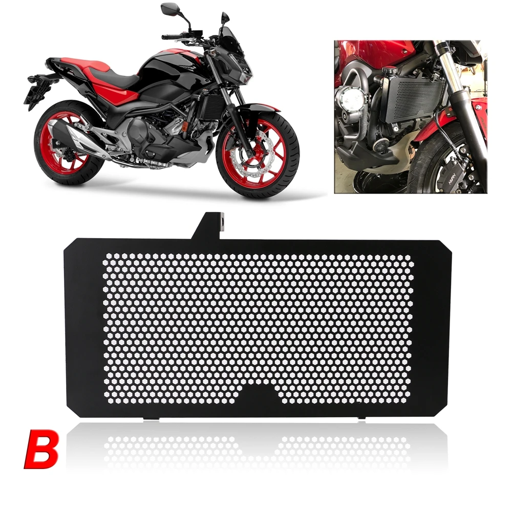 Without LOGO-B Мотоциклетная решетка радиатора масляный радиатор крышка для HONDA NC700 NC750 X/S NC700S NC700X NC750X NC750S 2012 - Цвет: Without LOGO-B