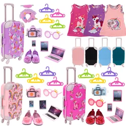 Mini valise pour poupée américaine de 18 pouces et 43CM, vêtements et accessoires pour bébé Reborn, jouets pour fille de notre génération, jouets pour maison de poupée 