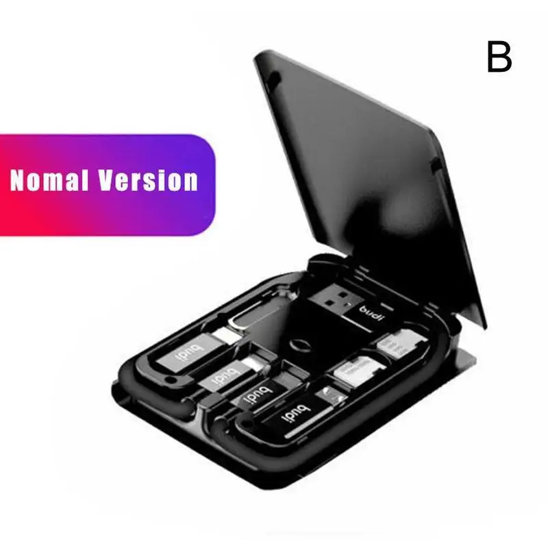 usb c 30w BUDI Universal Smart Adapter Card Storage Box 15W BUDI Wireless Charger for iPhone Xiaomi Travel Portable Storage Bag 65w charger usb c Chargers