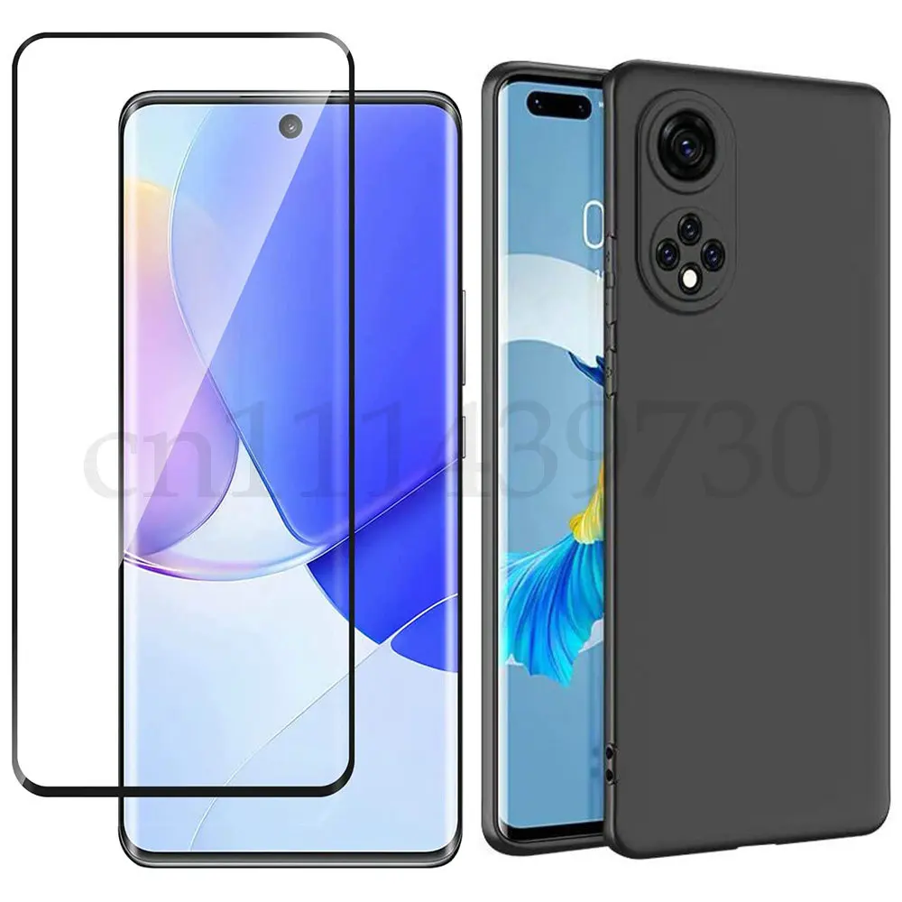 Чехол для Huawei Nova 9 с защитой экрана мягкий тонкий матовый чехол из ТПУ телефона Pro
