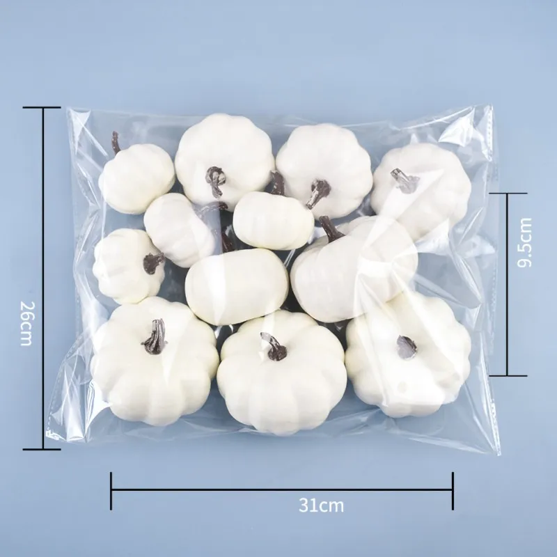 12Pcs Artificial Pumpkins Creative Lifelike Simulation Artificial Pumpkins Festive Wedding Halloween Party Home Decoration
