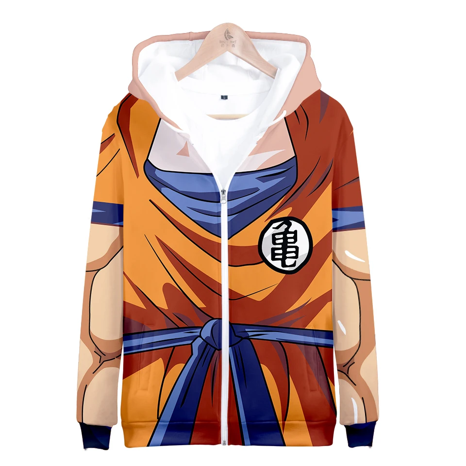 Модные аниме худи Dragon Ball для маленьких девочек и мальчиков 3D Кофты на молнии супер сайян Вегета мужские шорты для купания для детей толстовка Гоку Повседневное пальто с принтом в виде героев мультфильмов, верхняя одежда