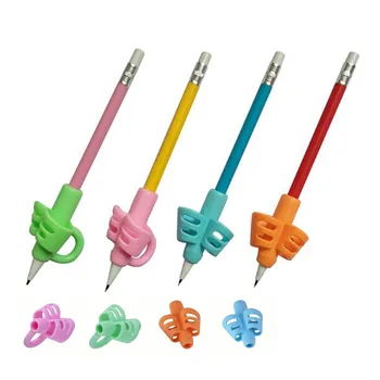 

4pcs/Set Children Learning Stationery Three-Finger Pen Holder Two-Finger Pen Pen Primary School Writing Posture Correction Tool