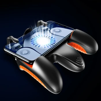 

Ergonomic Design Gaming Grip Mobile Controller With Slient Cooling Fan Adjustable One-click Burst Shoulder Button Turboc