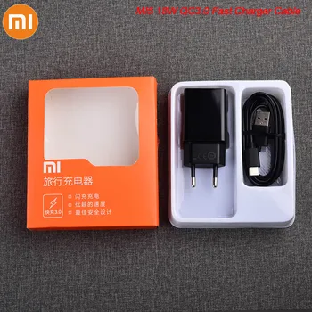 

Original Xiaomi Fast Charger 18W Quick Adapter 120M Type-C Data Cable For Mi 5 6 8 9 A2 A3 Lite Redmi K20 Note 7 8 Pro CC9 Pro