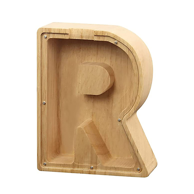 Twenty-six English Alphabet Storage Tank Personalized Storage Tank Money Boxes Wooden Desktop Ornament Home Decor